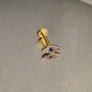 Maison Miru EVIL EYE threaded flat back earring